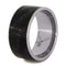 Green and Black Poplar 11mm Comfort-Fit Titanium Wedding Band