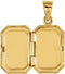 14k Yellow Gold Rectangle Diamond Statement Locket