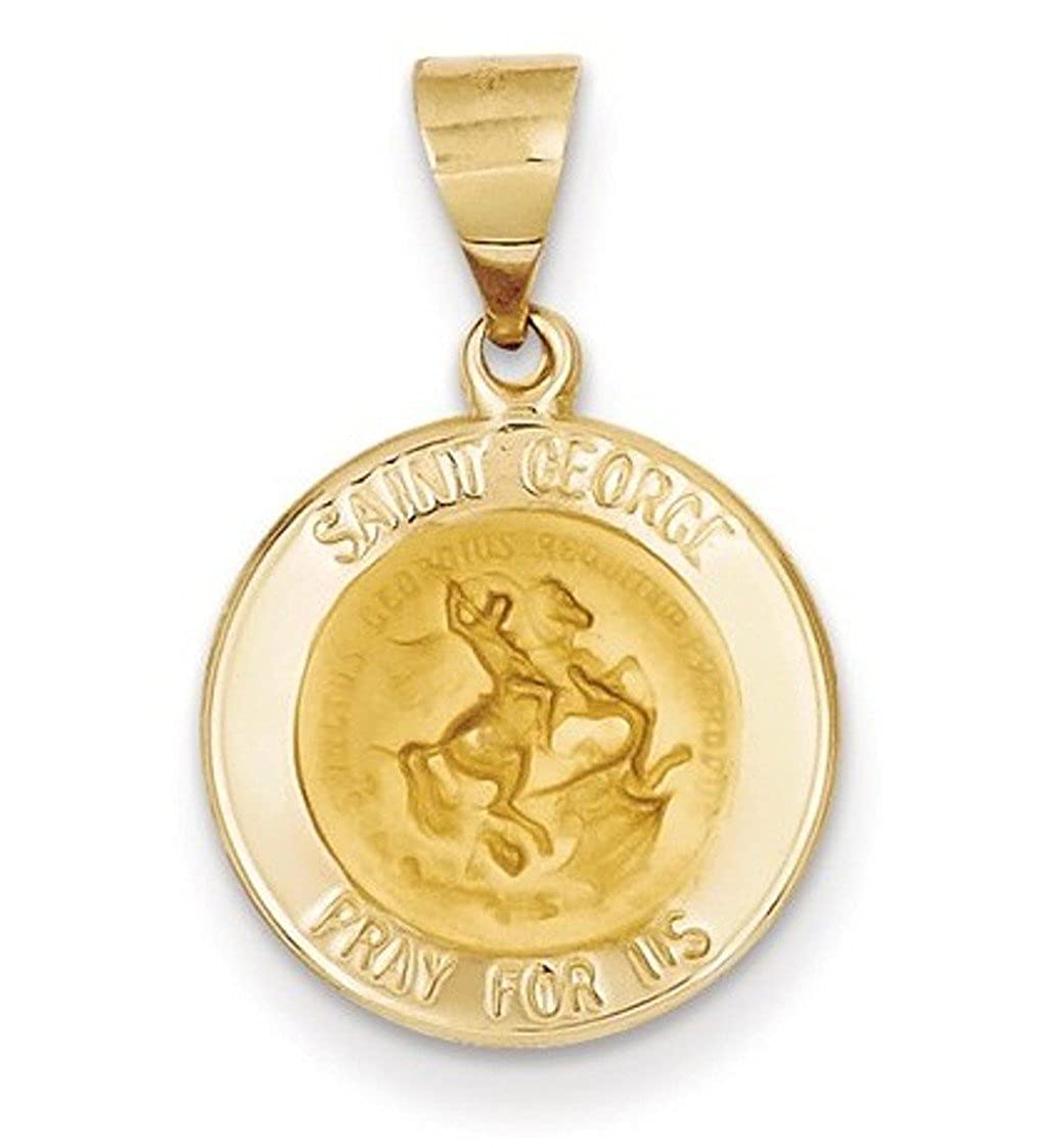 14k Yellow Gold St. George Medal Pendant (17X15MM)