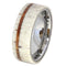 Antler, Oak Wood Pinstripe 8mm Comfort Fit Titanium Band