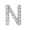 Sterling Silver Diamond Letter 'N' Initial Stud Earring (Single Earring) (.07 Ctw, GH Color, I1 Clarity)