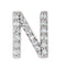 Platinum Diamond Letter 'N' Initial Stud Earring (Single Earring) (.07 Ctw, GH Color, SI2-SI3 Clarity)