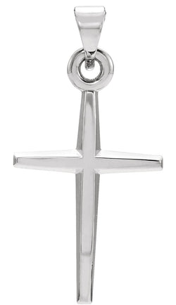 Men's Platinum Cross Pendant