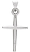 14k White Gold Cross Pendant