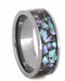 Abalone Inlay 8mm Comfort-Fit Titanium Wedding Band