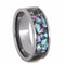 Abalone Inlay 8mm Comfort-Fit Titanium Wedding Band