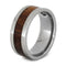 Bezel Set Diamond, Koa Wood 8mm Comfort-Fit Titanium Wedding Band