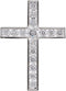 Diamond Coticed Cross Rhodium-Plated 14k White Gold Pendant (1 Ctw, G-H Color, I1 Clarity)