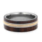 Bolivian Rosewood, Guitar String 8mm Comfort-Fit Titanium Wedding Band