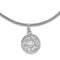 Rhodium-Plated Sterling Silver Elizabeth II Medal with 1.5" extender Necklace, 17" (17.73X17.73MM)