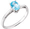 Ave 369 1 Ct Solitaire Swiss Blue Topaz 14k White Gold Ring