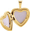 Childrens Diamond Guardian Angel Heart Locket Pendant, Yellow Gold Plate and Sterling Silver