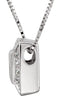 Square Diamond Pendant Necklace in 14k White Gold, 18" (3/8 Cttw)