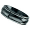 Men's Black Titanium 7.5mm Dome Comfort Fit Band