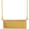 Diamond Bar Necklace, 14k Yellow Gold, 18" ( 0.16 Ctw, G-H Color, I1 Clarity)