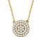 Round 41-Stone Diamond Pendant Necklace in 14k Yellow Gold, 18" (.34 Ctw, H+ Color, I1 Clarity))