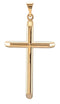 Unadorned Cross 14k White Gold Pendant