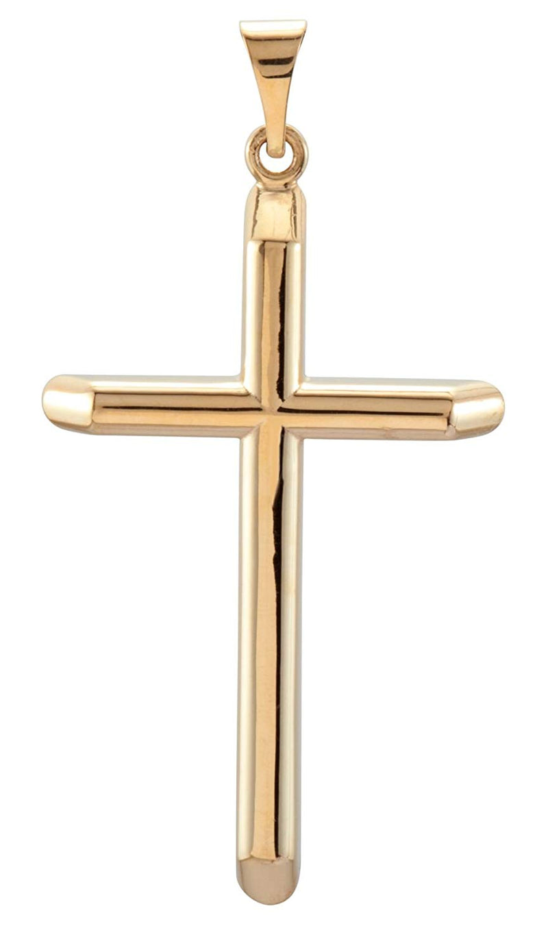 Unadorned Cross 14k White Gold Pendant