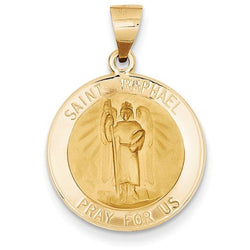 14k Yellow Gold St. Raphael Medal Pendant (22x20MM)