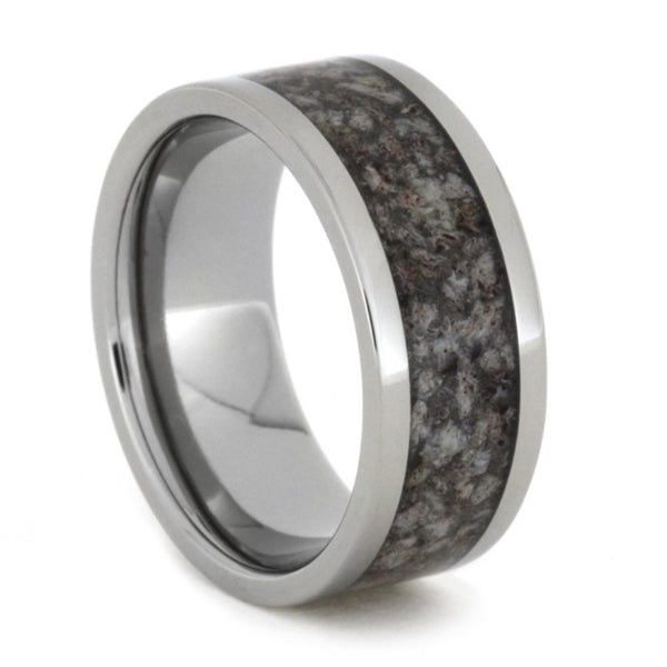 Dark Deer Antler 9mm Comfort-Fit Titanium Ring