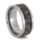 Dark Deer Antler 9mm Comfort-Fit Titanium Ring