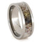 Deer Antler Inlay 8mm Comfort Fit Titanium Band