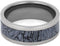 Blue Cobaltium Mokume Gane Inlay 8mm Comfort-Fit Titanium Wedding Band, Size 4