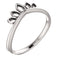 Petite Marquise-Shaped Crown Ring, Rhodium-Plated 14k White Gold, Size 5.25