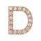 14k Rose Gold Diamond Letter 'D' Initial Stud Earring (Single Earring) (.07Ctw, GH Color, I1 Clarity)