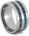 Turquoise Inlay 10mm Comfort-Fit Titanium Band, Size 5