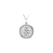 Diamond 'Sisters Best Friend' Rhodium Plate Sterling Silver Circle Pendant Necklace,18"