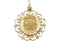 Rhodium Plated 14k Yellow Gold Holy Spirit Medal (18.5 MM)