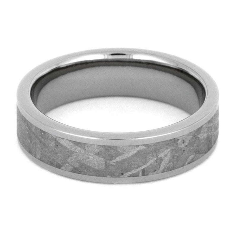 Gibeon Meteorite Inlay 6mm Comfort-Fit Titanium Band and Sizing Ring, Size, 11