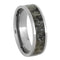 Deer Antler Inlay 6mm Comfort-Fit Titanium Band, Size 5.25