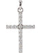 Diamond Cross Pendant, Rhodium-Plated 14k White Gold (0.33 Ctw, Color GH, Clarity I1)