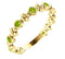 Genuine Peridot Beaded Ring, 14k Yellow Gold, Size 6.75