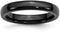 Men's Polished Black Ceramic 4mm Domed Comfort-Fit Wedding Band Size 9.5