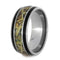 Camo, Black Enamel Stripes 9mm Comfort-Fit Titanium Wedding Band