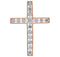 Diamond Coticed Cross 14k Rose Gold Pendant (.33 Ctw, G-H Color, I1 Clarity)