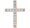 Diamond Coticed Cross 14k Rose Gold Pendant (1.5 Ctw, G-H Color, I1 Clarity)