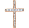 Diamond Coticed Cross 14k Rose Gold Pendant (1 Ctw, G-H Color, I1 Clarity)