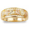 Ave 369 22-Stone Diamond Band, 10k Yellow Gold, 12k Green and Rose Gold Black Hills Gold Motif (0.33 Ctw)