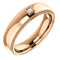 Men's 14k Rose Gold Diamond 6mm Milgrain Band (.05 Ctw, Color G-H, SI2-SI3 Clarity) Size 10