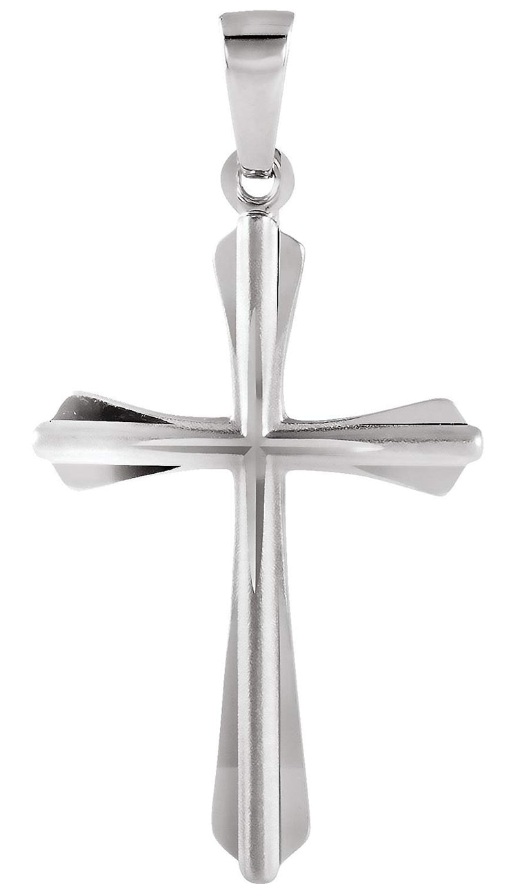 Star Cross 14k White Gold Pendant