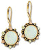 Created Opal Antiqued Earrings, 10k Yellow Gold, 12k Green and Rose Gold Black Hills Gold Motif