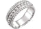 Mirror-Polished Beaded Ring, Rhodium-Plated 14k White Gold