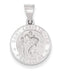 Rhodium-Plated 14k White Gold St. Christopher Medal Pendant (17X15MM)