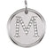 Diamond Initial "M" Pendant, Rhodium-Plated 14k White Gold (0.125 Ctw, Color GH, Clarity I1)