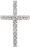 17-Stone Diamond Petite Cross Platinum Pendant (1/6 Ctw, GH Color, I1 Clarity)