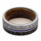 Dinosaur Bone, Gibeon Meteorite, Blue Stripe, Whiskey Barrel Wood 9mm Comfort-Fit Titanium Wedding Band